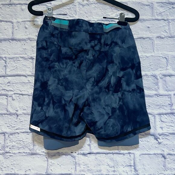 LULULEMON MEN SURGE SHORT 6" LINED BOLD LINES SPRAY DYE - Picture 6 of 14